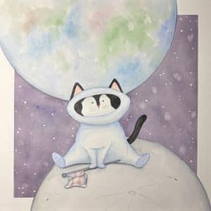 Angi-Beauheim-Planting-a-Flag-12x12-Watercolor
